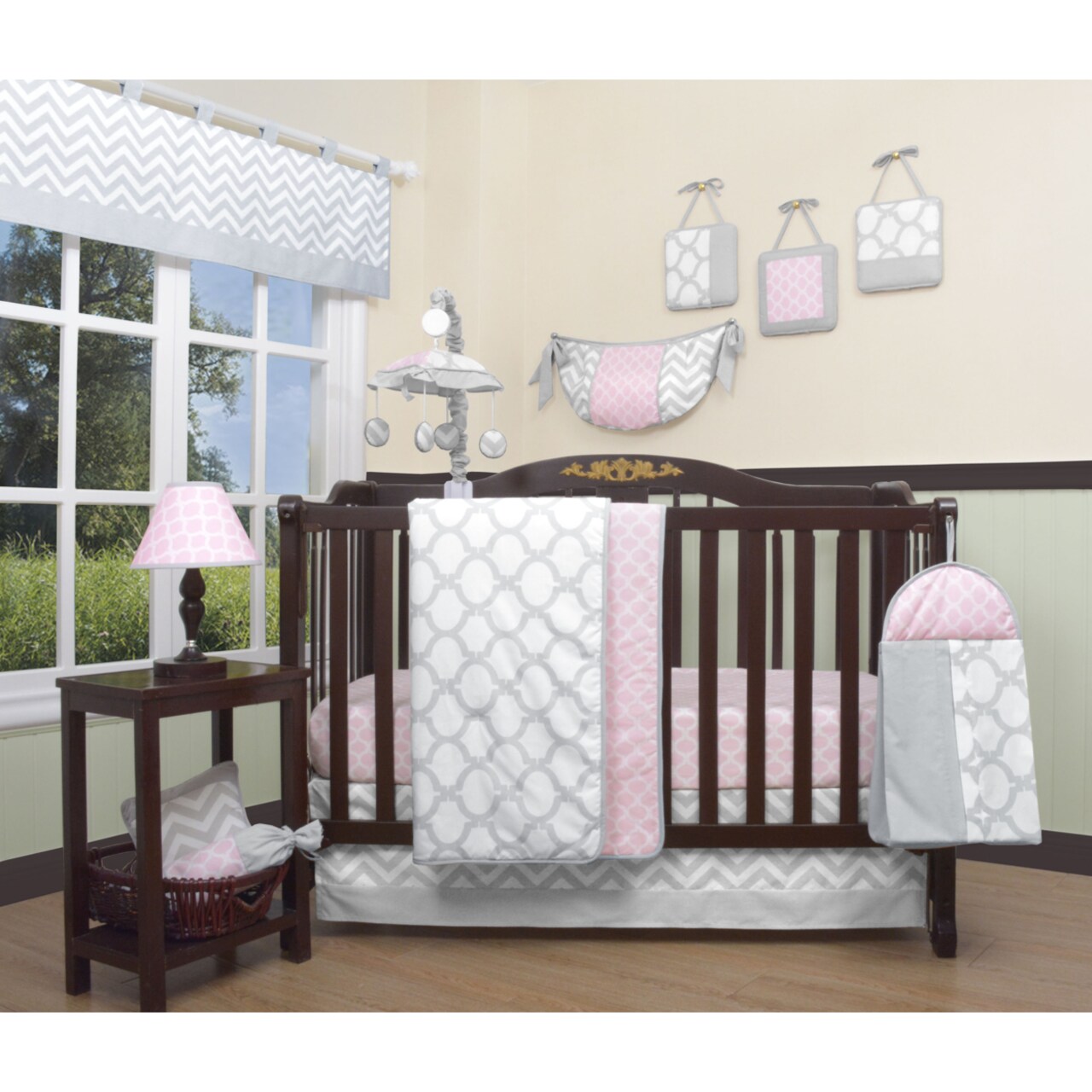 Chevron sales crib bedding